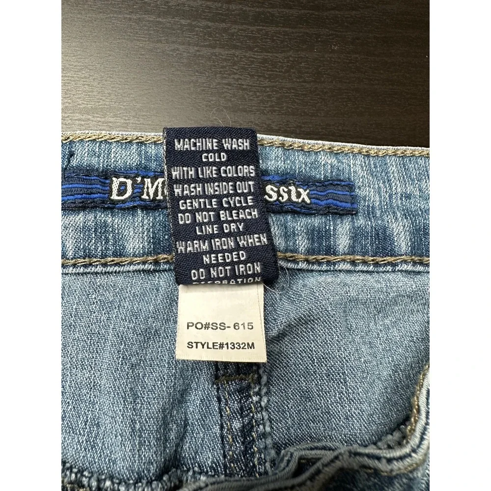 Vintage D'Mode Classix Y2K Embroidered Jeans Women 10 Blue Floral Applique